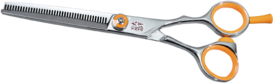 Парикмахерские ножницы  TAYO ORANGE филировочные (35 зубцов) 5,5″
